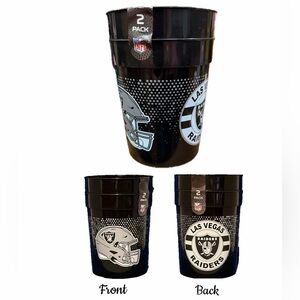 NWT 2-Pack NFL Las Vegas Raiders Drinking Cups